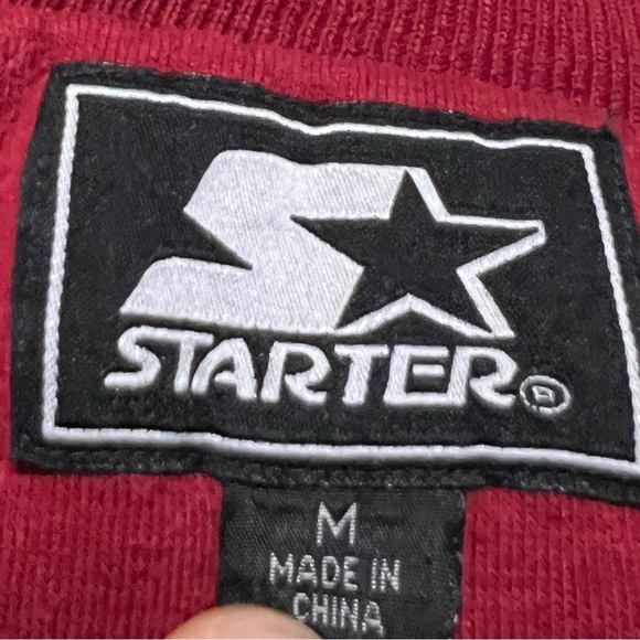 Vintage Starter Red Stitched Sports Logo Jumper Pullover Sweatshirt - Picture 4 of 4
